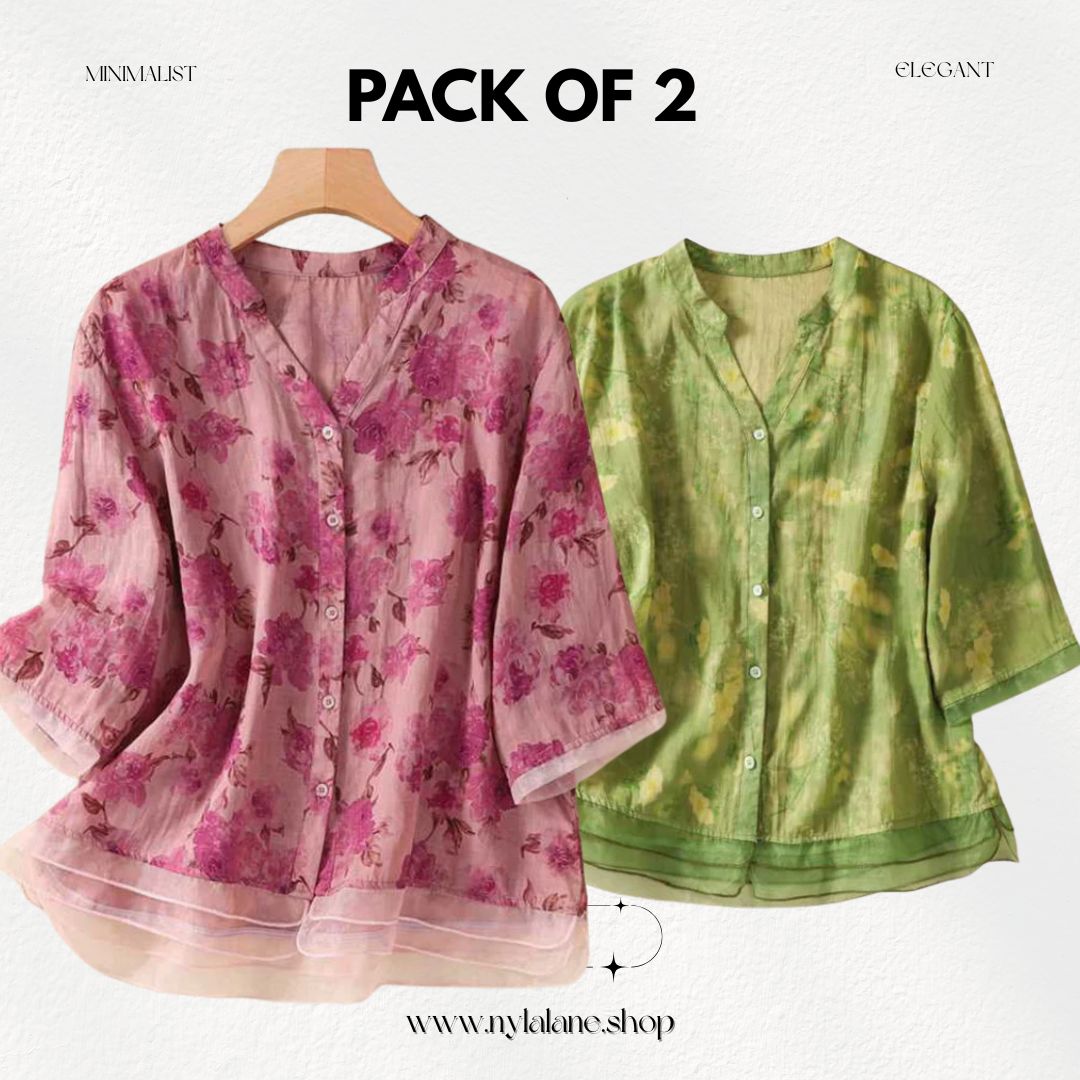 Pack of 2 Women’s Floral Printed Tops