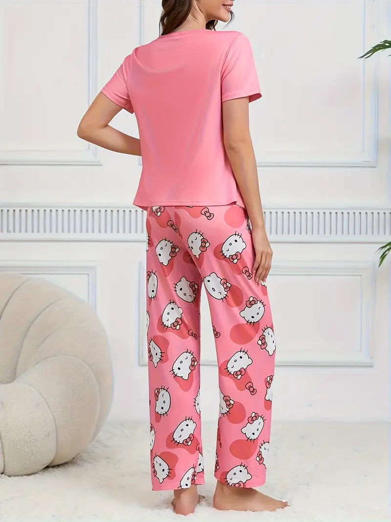 Outside Cozy Cartoon Print Home & Streetwear (Pack of 3)