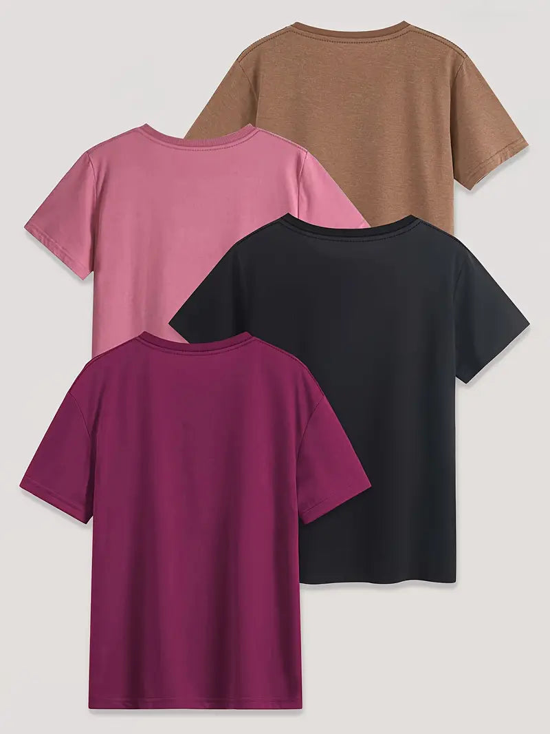 4Pc Stylish Graphic Print T-Shirts