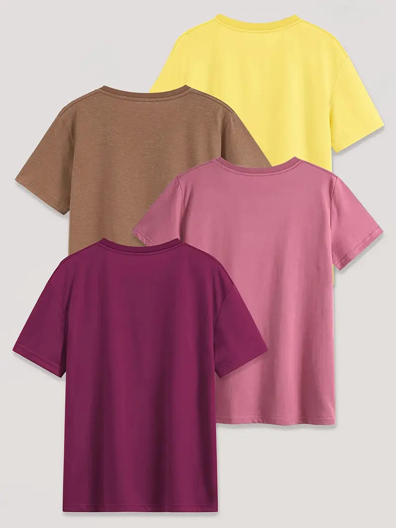 4Pc Stylish Graphic Print T-Shirts