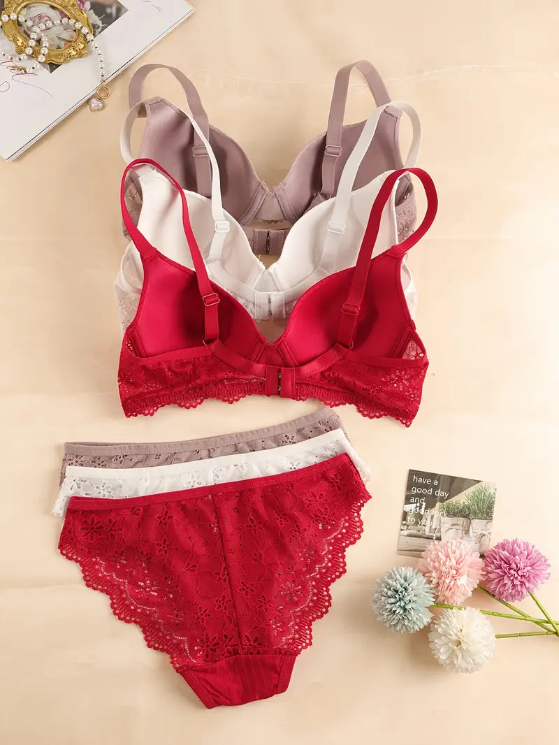 3 Sets Of Bra & Panties