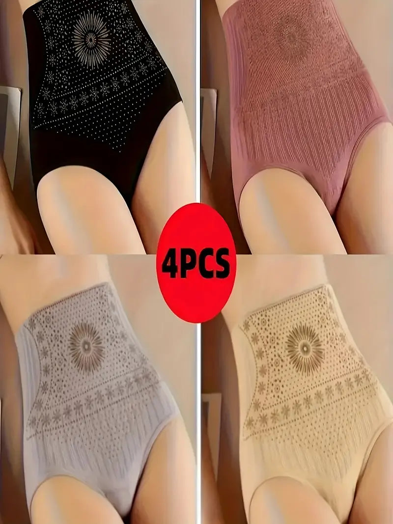 4PCS Tummy Control Shapewear – High Waist & Hip Lift