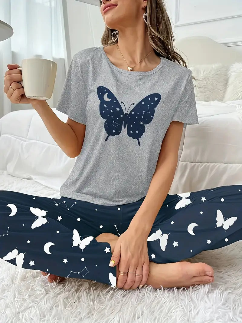 Outside Cozy Cartoon Print Home & Streetwear (Pack of 3)