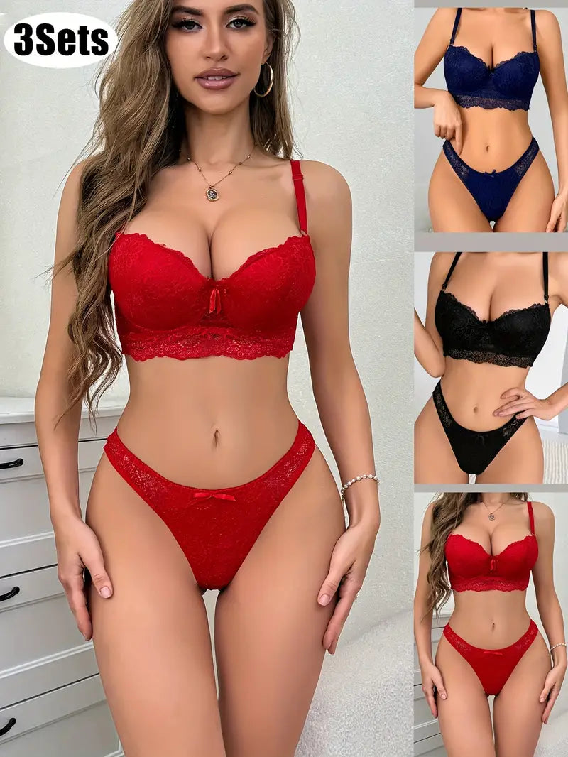 3 Sets Of Bra & Panties