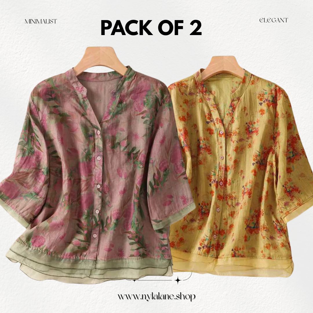Pack of 2 Women’s Floral Printed Tops