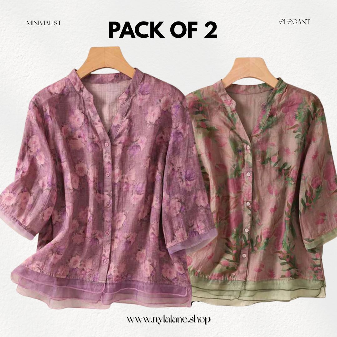 Pack of 2 Women’s Floral Printed Tops