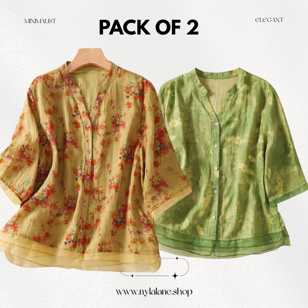 Pack of 2 Women’s Floral Printed Tops