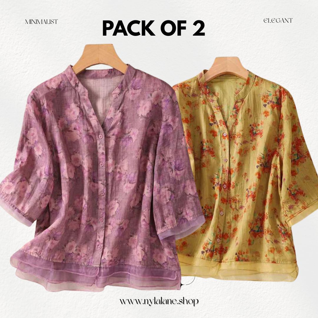 Pack of 2 Women’s Floral Printed Tops
