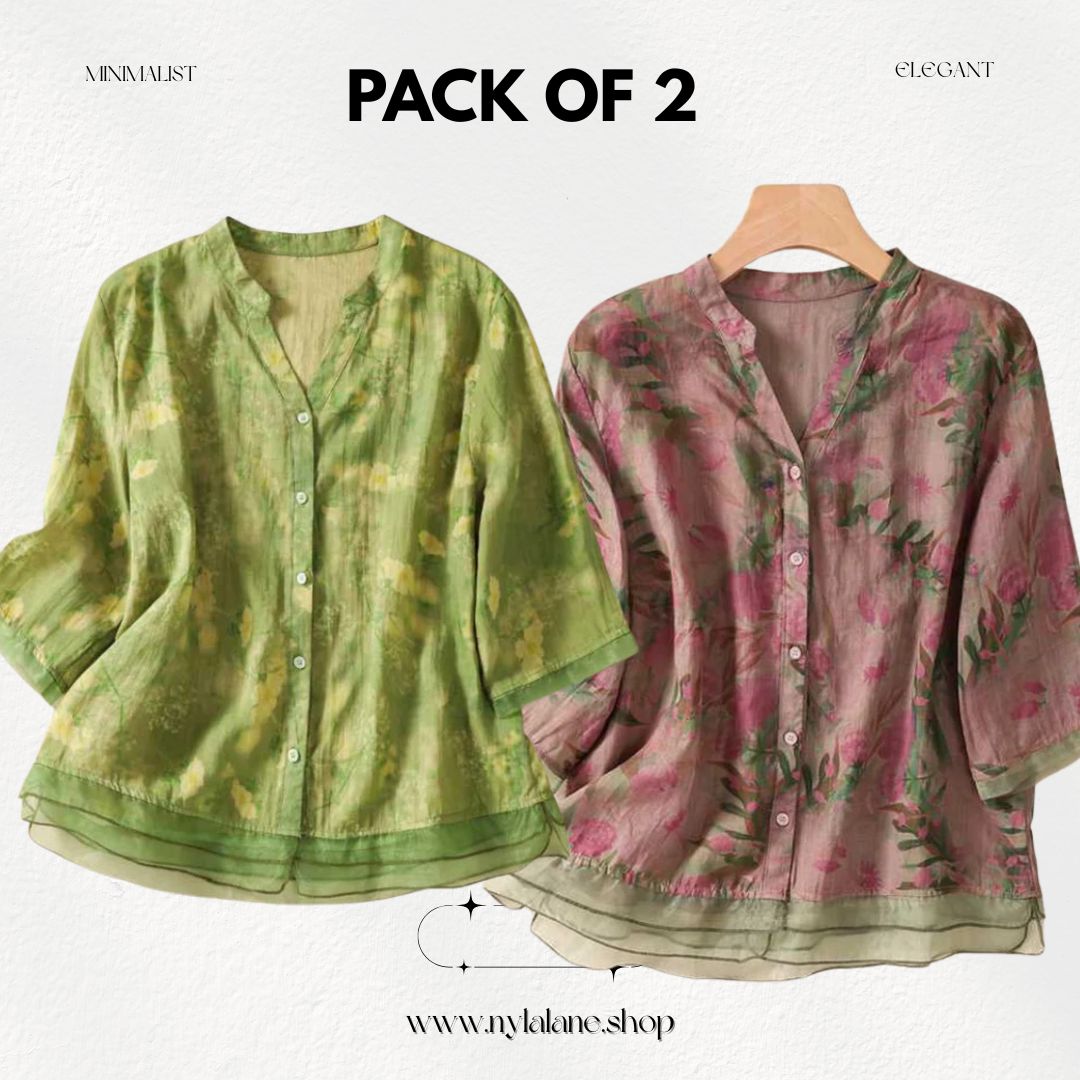 Pack of 2 Women’s Floral Printed Tops
